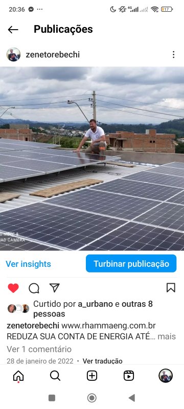 Instalação de placas solares